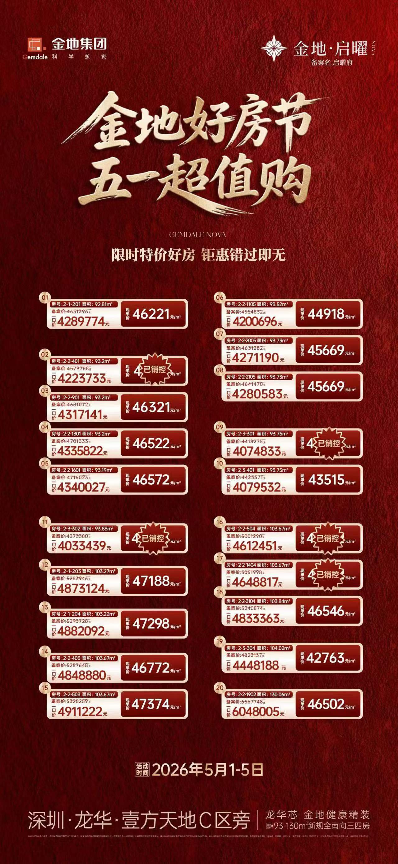️龙华核芯区 王炸新规盘 假期狂欢 竞藏特价臻选好房 ◈━━━金地·启曜 ◁ ◁ 全配套|新规宅|高交标|健康家